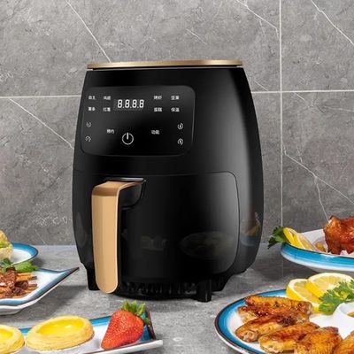 प्रकाश संकेतक के साथ कार्य 4.5L 6L गैर चिपचिपा खाना पकाने की सतह तेल के बिना एयर फ्रायर