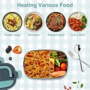 1.5L क्षमता स्टेनलेस स्टील इलेक्ट्रिक फूड वार्मर आपके ऑन-द-गो भोजन के लिए लंच बॉक्स