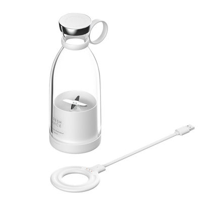 यात्रा के लिए पोर्टेबल रिचार्जेबल यूएसबी ब्लेंडर ज्यूसर 350ml 4 ब्लेड गुलाबी मिनी इलेक्ट्रिक