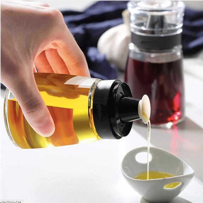 पारदर्शी ग्लास तेल जार 170ML सिरका तेल स्प्रे बोतल सेट रसोई की आपूर्ति के लिए 425g