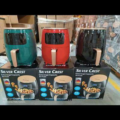 भोजन फ्राइंग बनाने के लिए अनुकूलित 1400W 6L क्षमता बहु-कार्यात्मक एयर फ्रायर पॉट