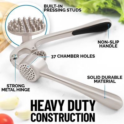 स्वीकार्य OEM/ODM स्टेनलेस स्टील लहसुन प्रेस क्रशर Mincer Squeezer Chopper