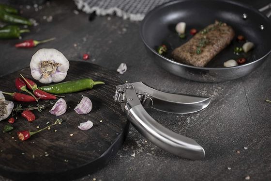 मल्टी किचन ग्रेटर टिकाऊ रसोई गैजेट्स के लिए गर्म स्टेनलेस स्टील लहसुन प्रेस