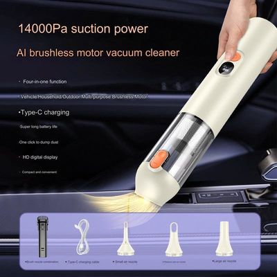 कपड़ों और ऑल इन वन सफाई के लिए 1400Pa Cordless Brushless Motor Car Vacuum Cleaner