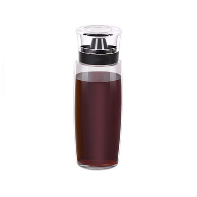 ग्लास तेल स्प्रेयर सिरका डिस्पेंसर 280ml 9.5oz बोतल माप पैमाने पंप के साथ