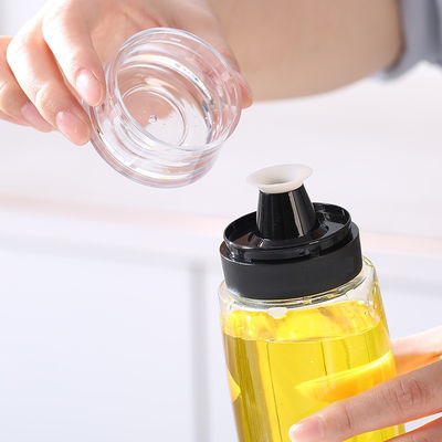 ग्लास तेल स्प्रेयर सिरका डिस्पेंसर 280ml 9.5oz बोतल माप पैमाने पंप के साथ
