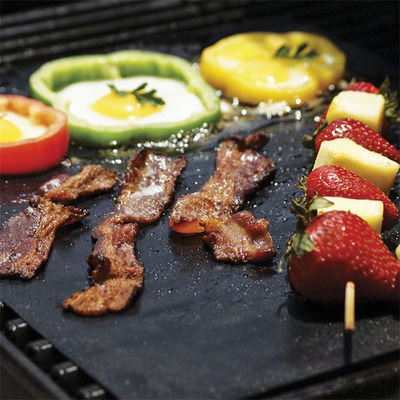 गैर स्टिक BBQ ग्रिल मैट बेकिंग मैट अग्निरोधक लकड़ी का कोयला फाइबरग्लास खाना पकाने के लिए अंडा उपकरण