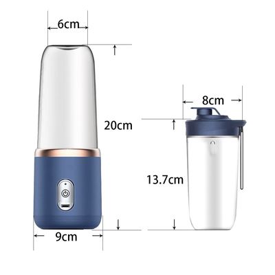 पोर्टेबल फल सब्जी उपकरण स्मूदी के लिए इलेक्ट्रिक जूस कप 40W USB रिचार्जेबल