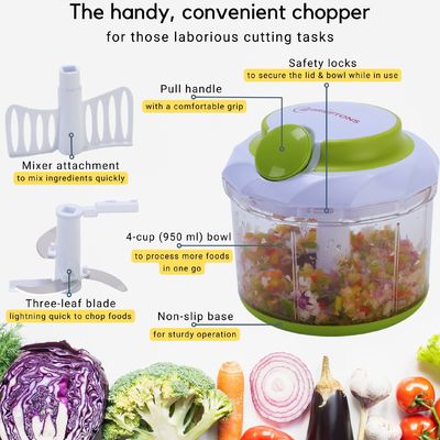 मिनी मैनुअल सब्जी फल लहसुन अदरक प्याज मांस Shredder हाथ खींचें Chopper फल