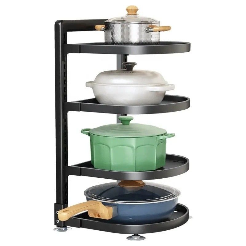 स्टॉक 29*27*45cm G-ting 4 Tier Rack for Hanging Pots and Pans रसोई संगठन