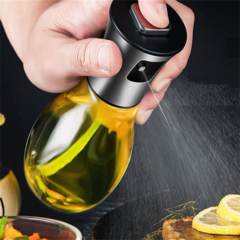 सुविधाजनक और टिकाऊ तेल बोतल स्प्रे 165ml ग्लास तेल स्प्रे बोतल खाना पकाने के लिए सलाद BBQ
